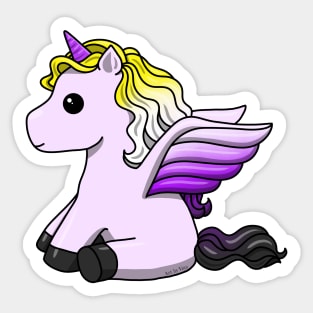 Enby Unicorn Sticker